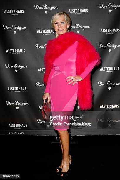 Marion Vedder attends the Dom Perignon Balloon Venus by Jeff Koons at Alsterhaus on November 02, 2013 in Hamburg, Germany.