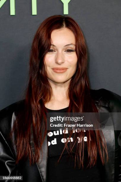 Marta Pozzan attends the FENTY x PUMA Sneaker Launch Party at NeueHouse Los Angeles on December 18, 2023 in Hollywood, California.