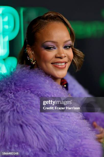 Rihanna attends the FENTY x PUMA Sneaker Launch Party at NeueHouse Los Angeles on December 18, 2023 in Hollywood, California.