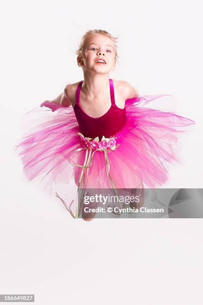 jumping dancer in costume - cynthia classen ストックフォトと画像