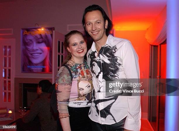 Actor Steve Valentine and wife Shari attend the After Hours Oscar Party sponsored by Angeleno Magazine March 22, 2003 at the Remington Private...