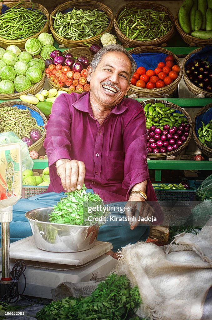 Warm And Cheerful Indian Street-Side Vendor