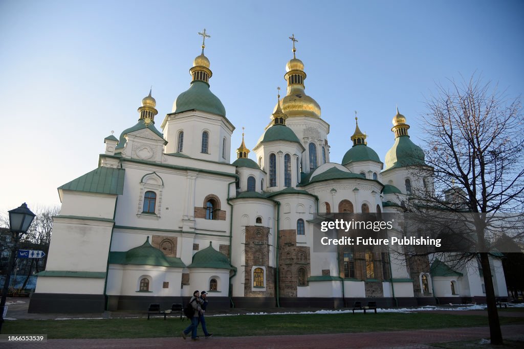 Domes of Saint Sophia Cathedral in Kyiv