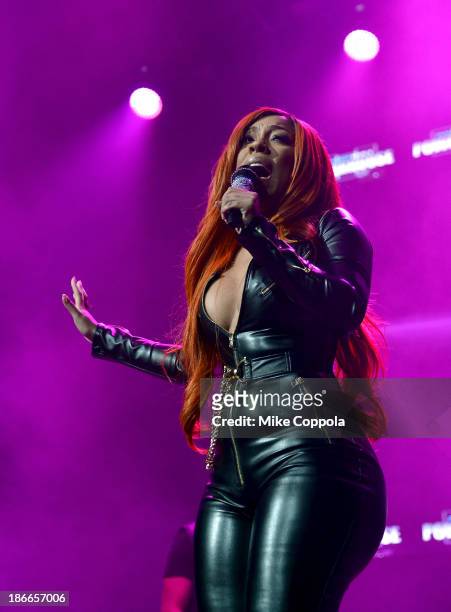 Recording artist K. Michelle performs onstage at Power 105.1's Powerhouse 2013, presented by Play GIG-IT, at Barclays Center on November 2, 2013 in...