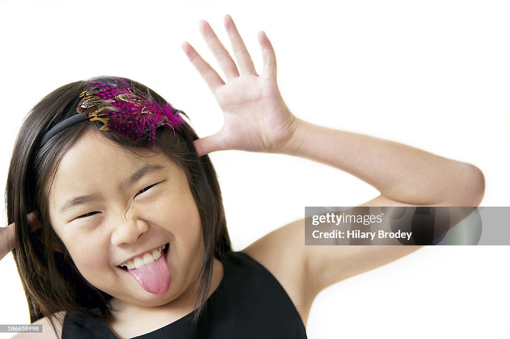 Young Asian Girl Making a Funny Face