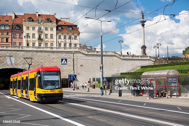 streetscene, warsaw, poland - poland city stock pictures, royalty-free photos & images