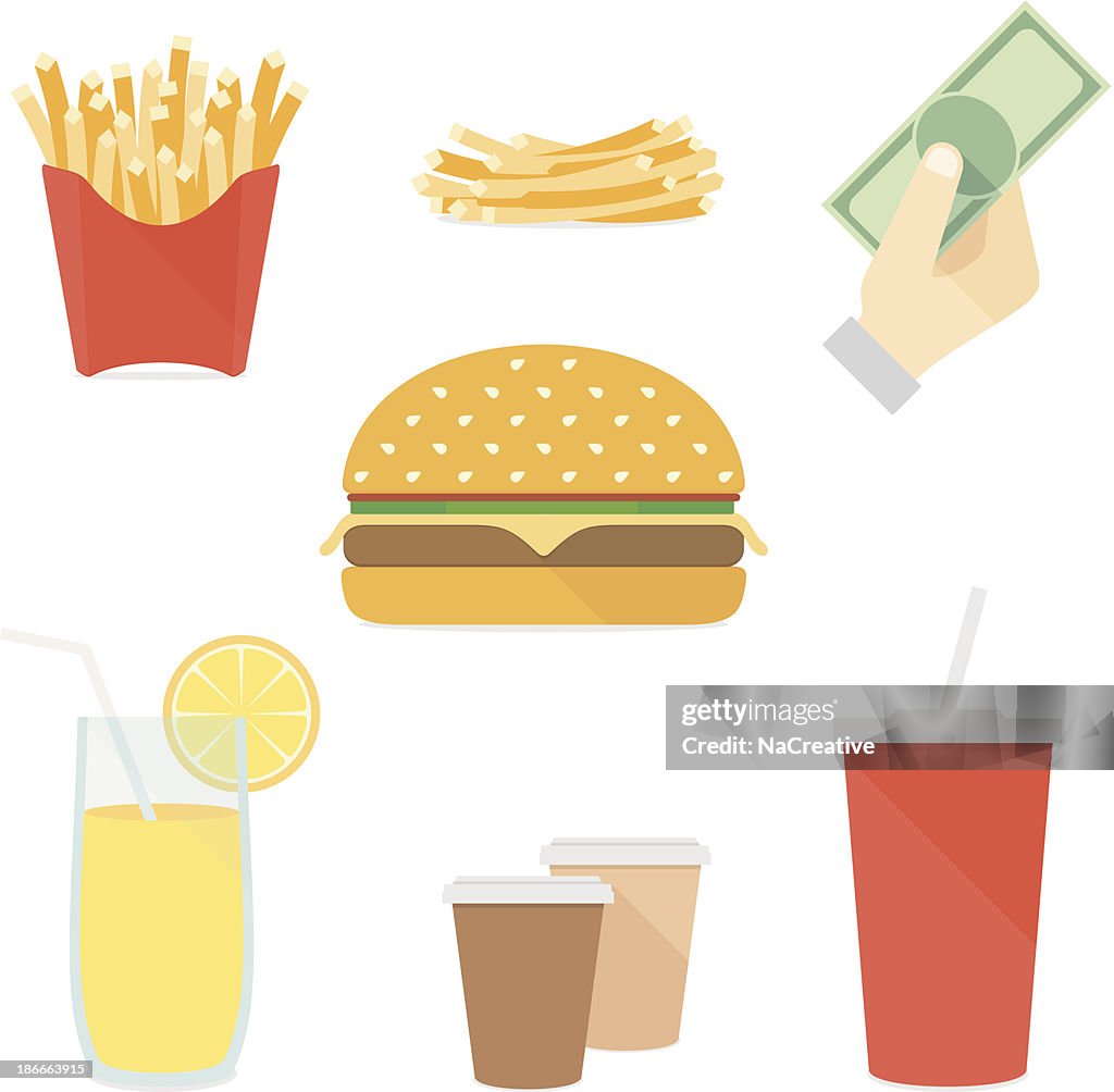 Fast-food-icons-set