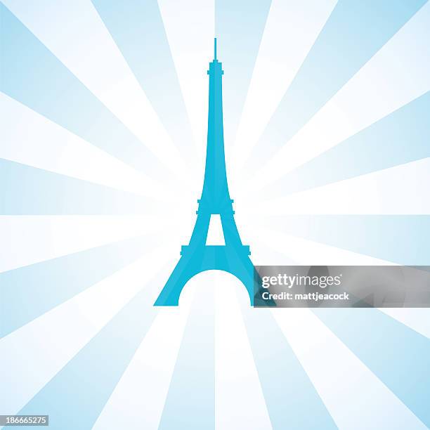 the eiffel tower - raster image - custom built stock illustrations