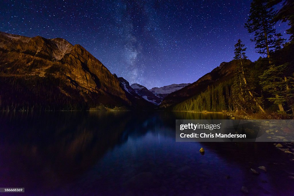 Milky Way over Lake Louise