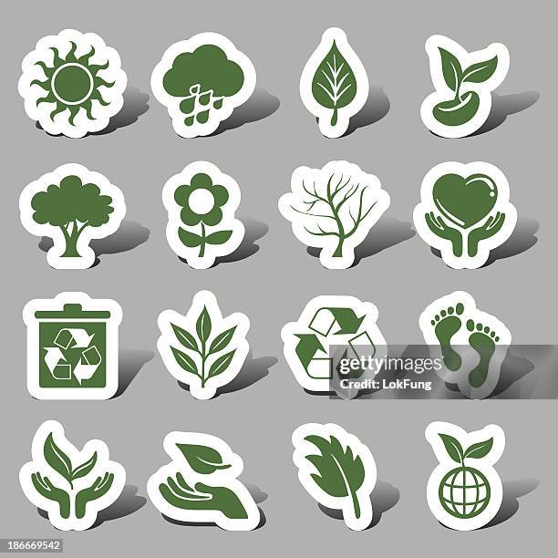 nature interface icon - footprint heart shape stock illustrations