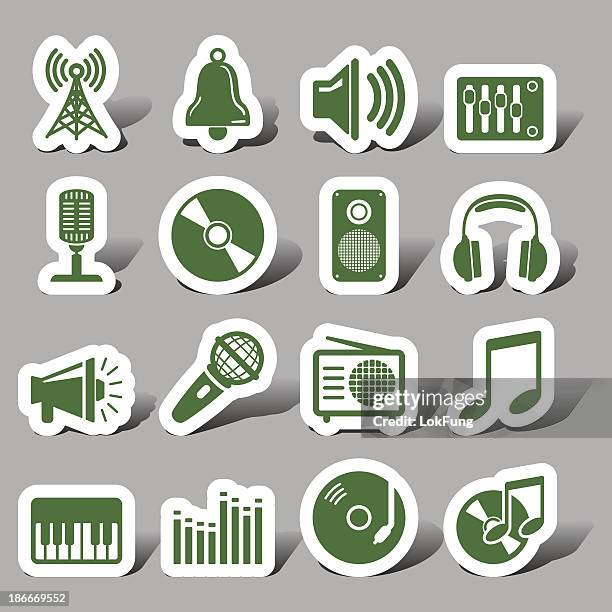 multi media interface icon - radio controller stock illustrations