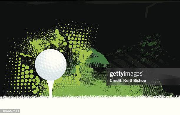 golf background -ball - teeing off stock illustrations