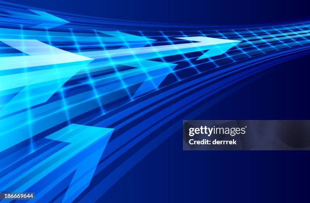 arrow on abstract background - curved arrows stock illustrations