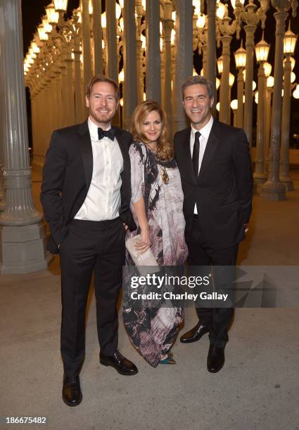 Will Kopelman, actress Drew Barrymore and Director and CEO of LACMA Michael Govan attends the LACMA 2013 Art + Film Gala honoring Martin Scorsese and...