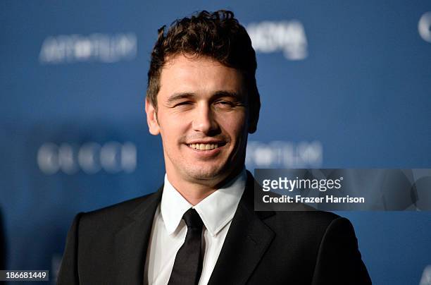 Actor James Franco arrives at the LACMA 2013 Art + Film Gala on November 2, 2013 in Los Angeles, California.