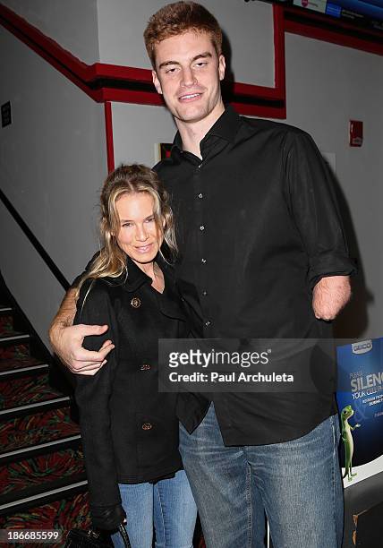 Actress Renee Zellweger and Kevin Laue attend the screening of "Long Shot: The Kevin Laue Story" at AMC Burbank 16 on November 2, 2013 in Burbank,...