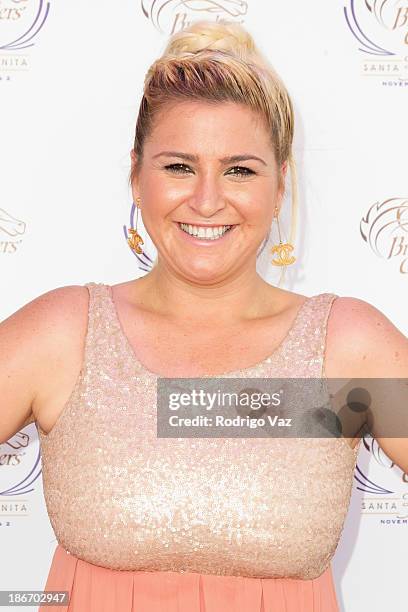 Personality Josie Goldberg arrives at the 30th Annual Breeders' Cup "Songs in The Saddle" at Santa Anita Park Racetrack on November 2, 2013 in...