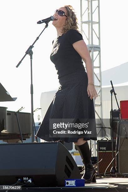 Singer Joan Osbourne performs at the 30th Annual Breeders' Cup "Songs in The Saddle"at Santa Anita Park Racetrack on November 2, 2013 in Arcadia,...