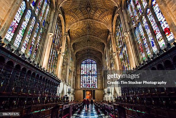 king's college chapel, cambridge - kings college cambridge stock pictures, royalty-free photos & images