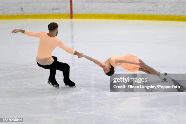 Lucy Hay and Kyle McLeod of Dundee competing in the junior pairs short programme during the British Figure Skating Championships at Ice Sheffield on...