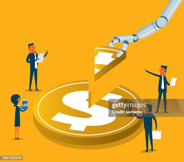 investment asset - robot - account manager stock illustrations