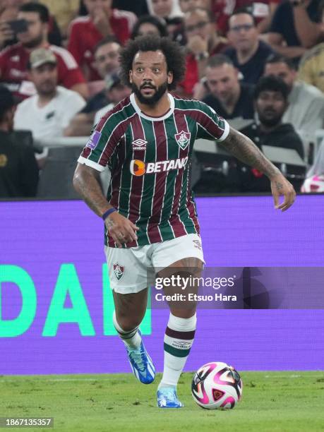 Marcelo of Fluminense FC in action during the FIFA Club World Cup between Fluminense and Al Ahly at King Abdullah Sports City on December 18, 2023 in...