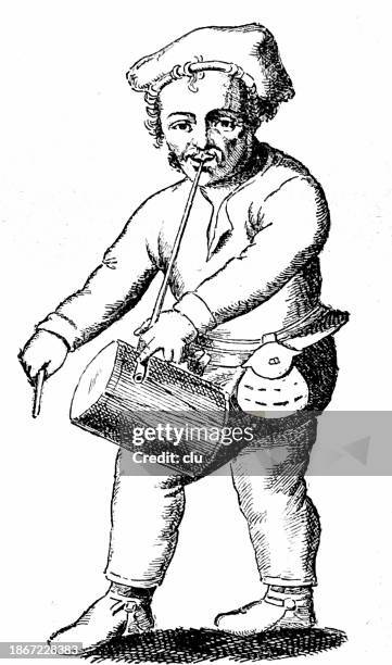 the comedian richard tarleton, english actor of the elizabethan era. he was the most famous clown of the time, known for his impromptus wrinkle verses, also known as "tarltons" - 1891 stock illustrations