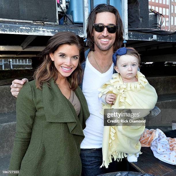 Musician Jake Owen, Lacey Buchanan and daughter Pearl attend Dierks Bentley's 8th annual Miles & Music for Kids at Riverfront Park on November 3,...