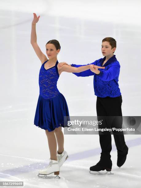 Eve Dexter and Maxime Fouquet of Slough competing in the basic novice ice dance pattern dance programme during the British Figure Skating...