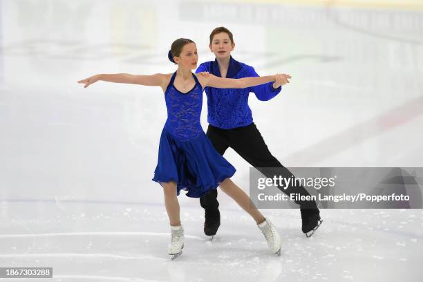 Eve Dexter and Maxime Fouquet of Slough competing in the basic novice ice dance pattern dance programme during the British Figure Skating...