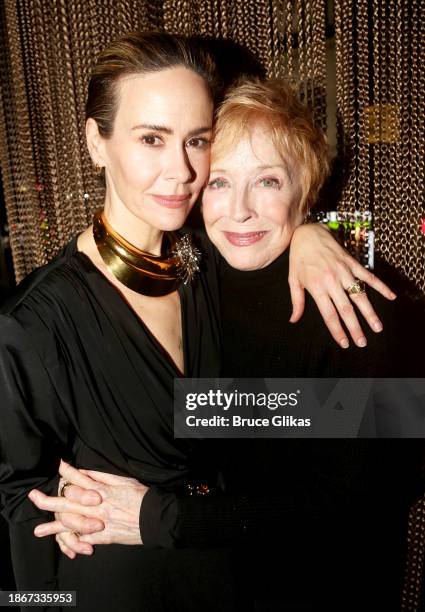 Sarah Paulson and Holland Taylor pose at the opening night after party for the Second Stage Theater play "Appropriate" on Broadway at The Yard House...