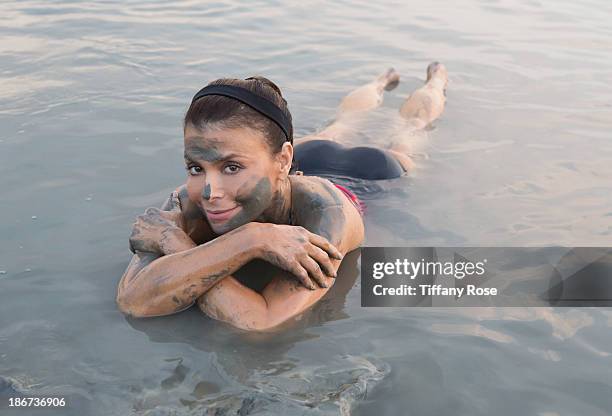 Paula Abdul visits the Dead Sea on November 1, 2013 in Galilee, Israel.