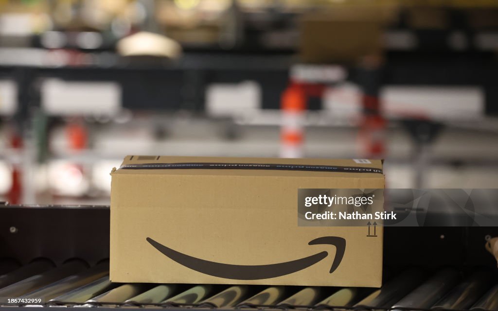 Amazon Parcel In Center Amazon parcels are prepared for delivery at Amazon's Robotic... News ...