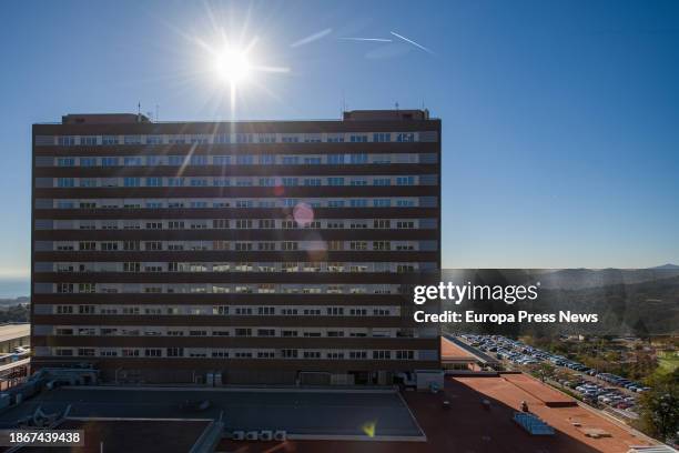 Facade of the Germans Trias i Pujol University Hospital, on 19 December, 2023 in Badalona, Barcelona, Catalonia, Spain.