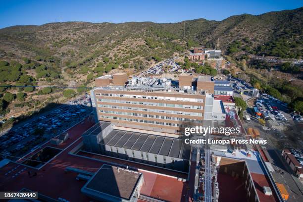 Facade of the Germans Trias i Pujol University Hospital, on 19 December, 2023 in Badalona, Barcelona, Catalonia, Spain.