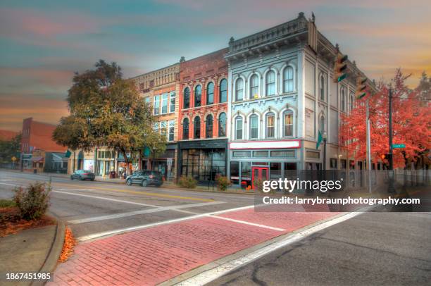 corner of front and butler street - marietta ohio stock pictures, royalty-free photos & images