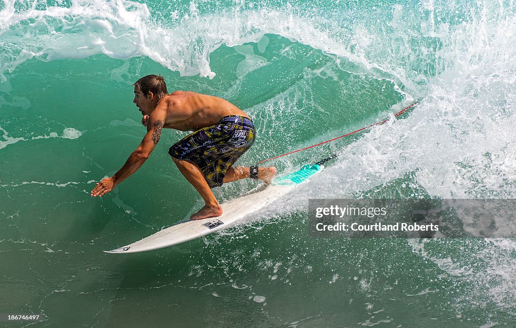 Surfing At The Sebastian Inlet