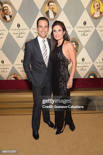 Helio Castroneves and Adriana Henao attends at InterContinental Hotel on November 2, 2013 in Miami, Florida.