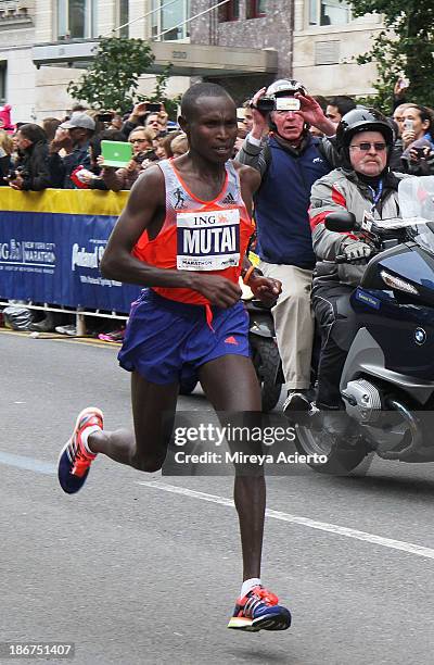 Geoffrey Mutai at the 2013 New York City Marathon on November 3, 2013 in New York City.
