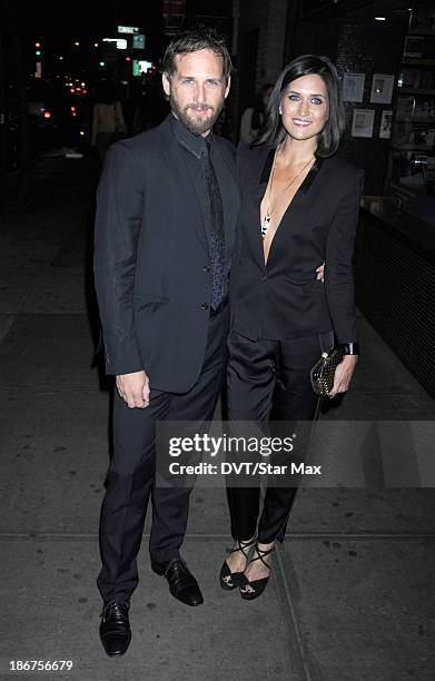 Actor Josh Lucas and Jessica Ciencin Henriquez are seen on October 28, 2013 in New York City.