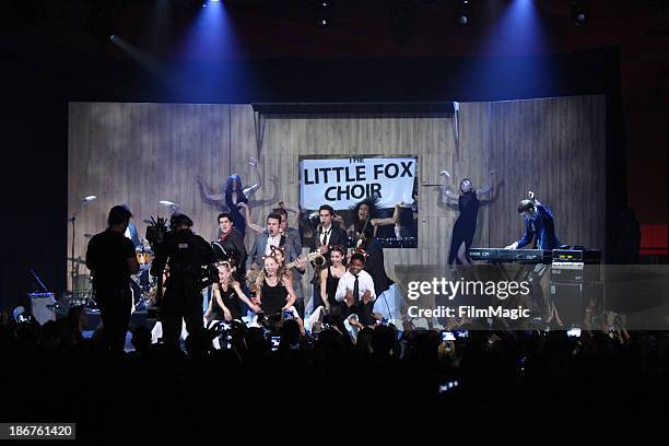 Little Fox Choir, and Walk Off the Earth perform onstage at the YouTube Music Awards 2013 on November 3, 2013 in New York City.