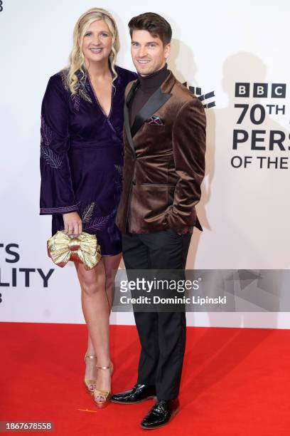 Rebecca Adlington and Andy Parsons attend the BBC Sports Personality Of The Year 2023 at Dock10 Studios on December 19, 2023 in Manchester, England.