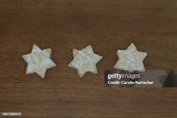 cookies in heart and star shape - biscuit tin stock pictures, royalty-free photos & images