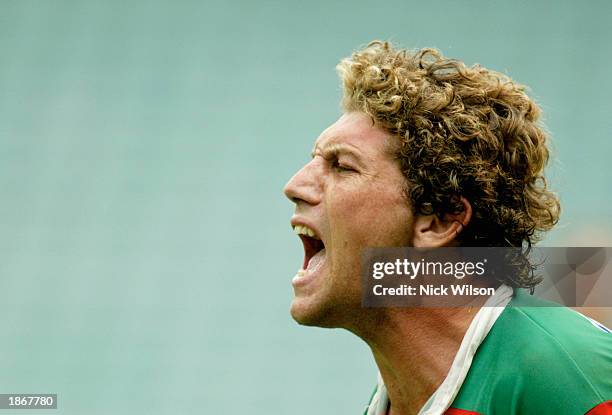 Bryan Fletcher of Souths shows his dejection after losing the round two NRL match between the South Sydney Rabbitohs and the Brisbane Broncos held at...