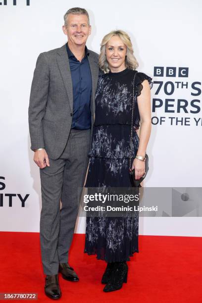 Steve Cram and Allison Curbishley attend the BBC Sports Personality Of The Year 2023 at Dock10 Studios on December 19, 2023 in Manchester, England.