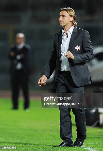 Davide Nicola had coach of Livorno during the Serie A match between AS Livorno Calcio v Torino FC at Stadio Armando Picchi on October 30, 2013 in...