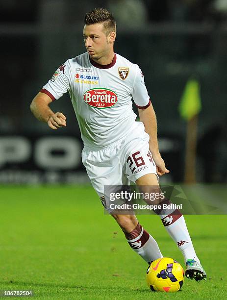 Giovanni Pasquale of Torino in action the Serie A match between AS Livorno Calcio v Torino FC at Stadio Armando Picchi on October 30, 2013 in...