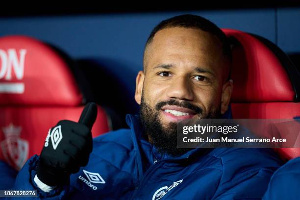 Tiago Manuel Dias Correia 'Bebe' of Rayo Vallecano looks on prior to the LaLiga EA Sports match between CA Osasuna and Rayo Vallecano at Estadio El...