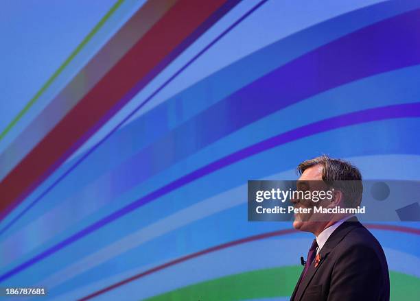 Shadow Chancellor Ed Balls speaks at The Confederation of British Industry annual conference on November 4, 2013 in London, England. The CBI is the...