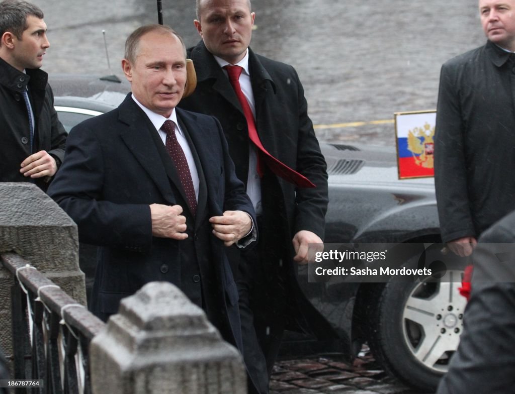 Russian President Vladimir Putin Attends A Wreath Laying Ceremony On People's Unity Day